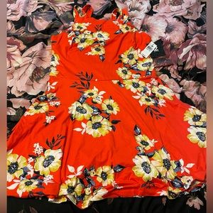 iZ Byer - NWT Red Floral Dress Size:XXL